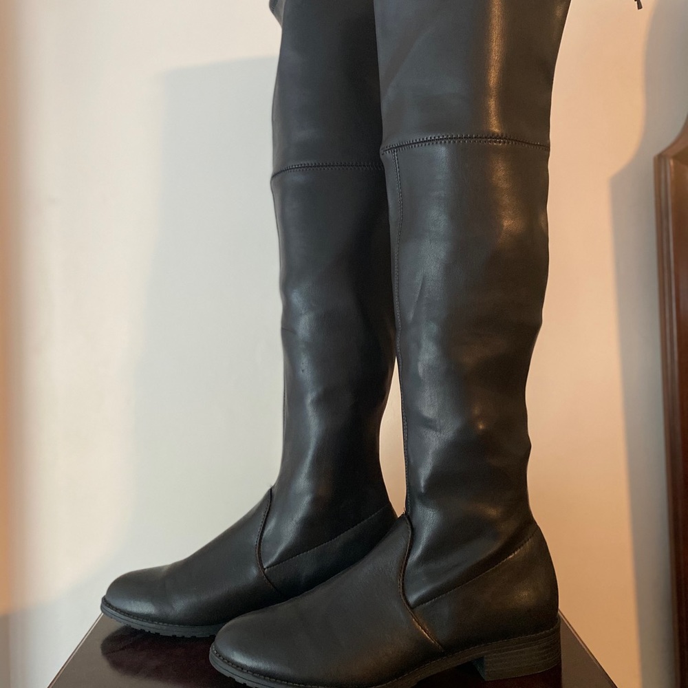 Black over the knee boot